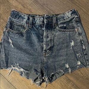 Wild Fable Distressed Dark Blue Jean Shorts